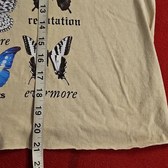 The Eras Tour cut off concert tee Med Taylor Swift butterflies album covers - Picture 6 of 6